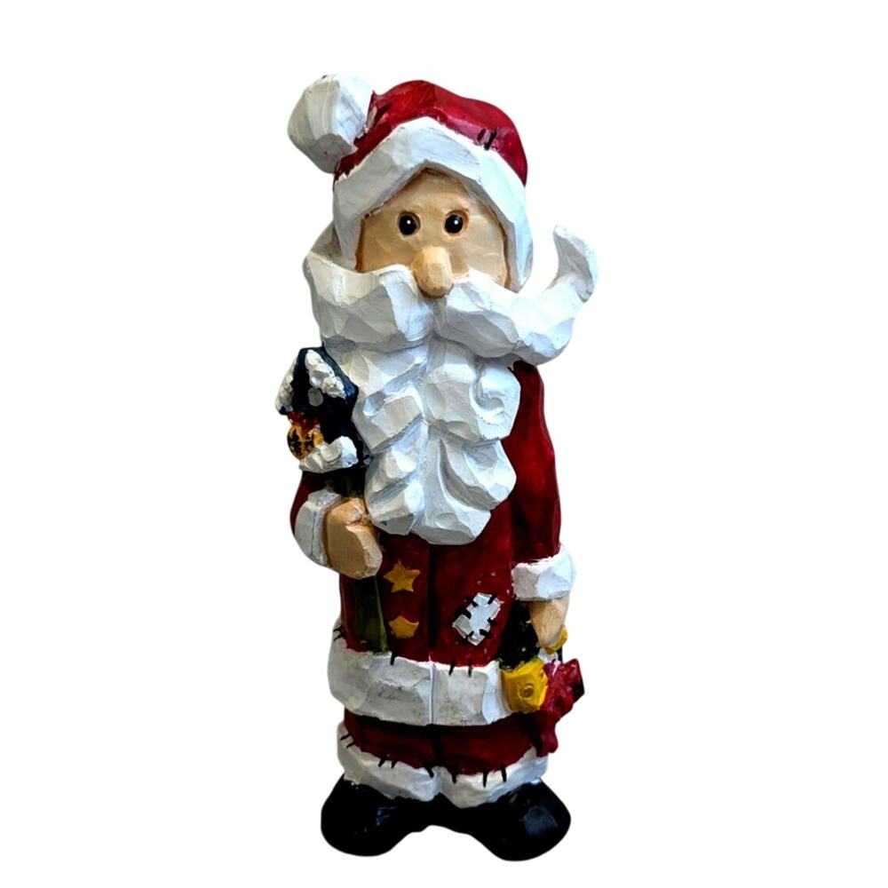 Sterling Wood Santa Decor Figurine 10 in